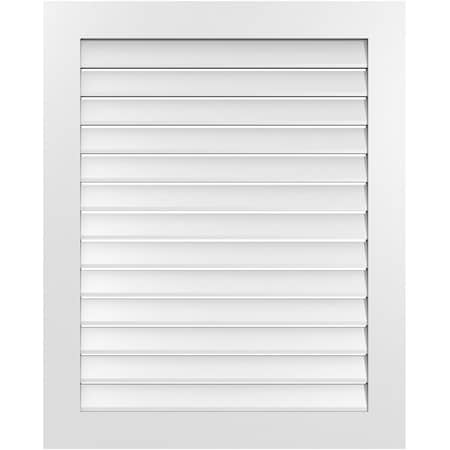 Ekena Millwork Vertical Surface Mount PVC Gable Vent: Functional, w/ 3-1/2"W x 1"P Standard Frame, 34"W x 42"H GVPVE34X4201SF